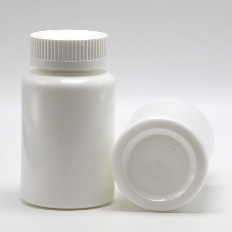 150ml Empty White HDPE Pharmacy Capsule/Pill Plastic Bottle Manufacture with Screw Cap