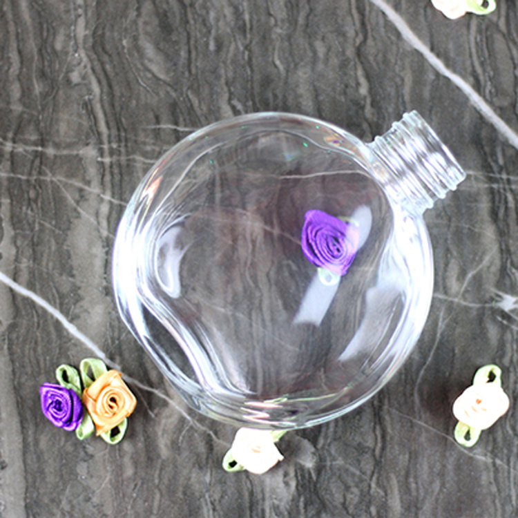 150ml Factory Direct Flat circle Transparent High-Grade Glass Scented Perfume Cosmetics Vase