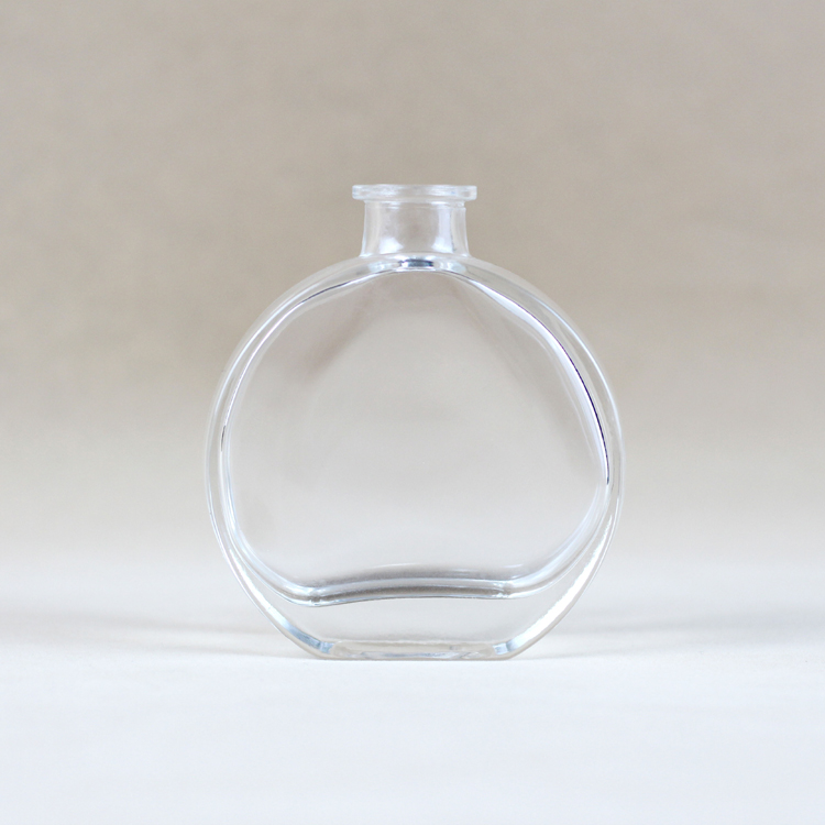 150ml Factory Direct Flat circle Transparent High-Grade Glass Scented Perfume Cosmetics Vase