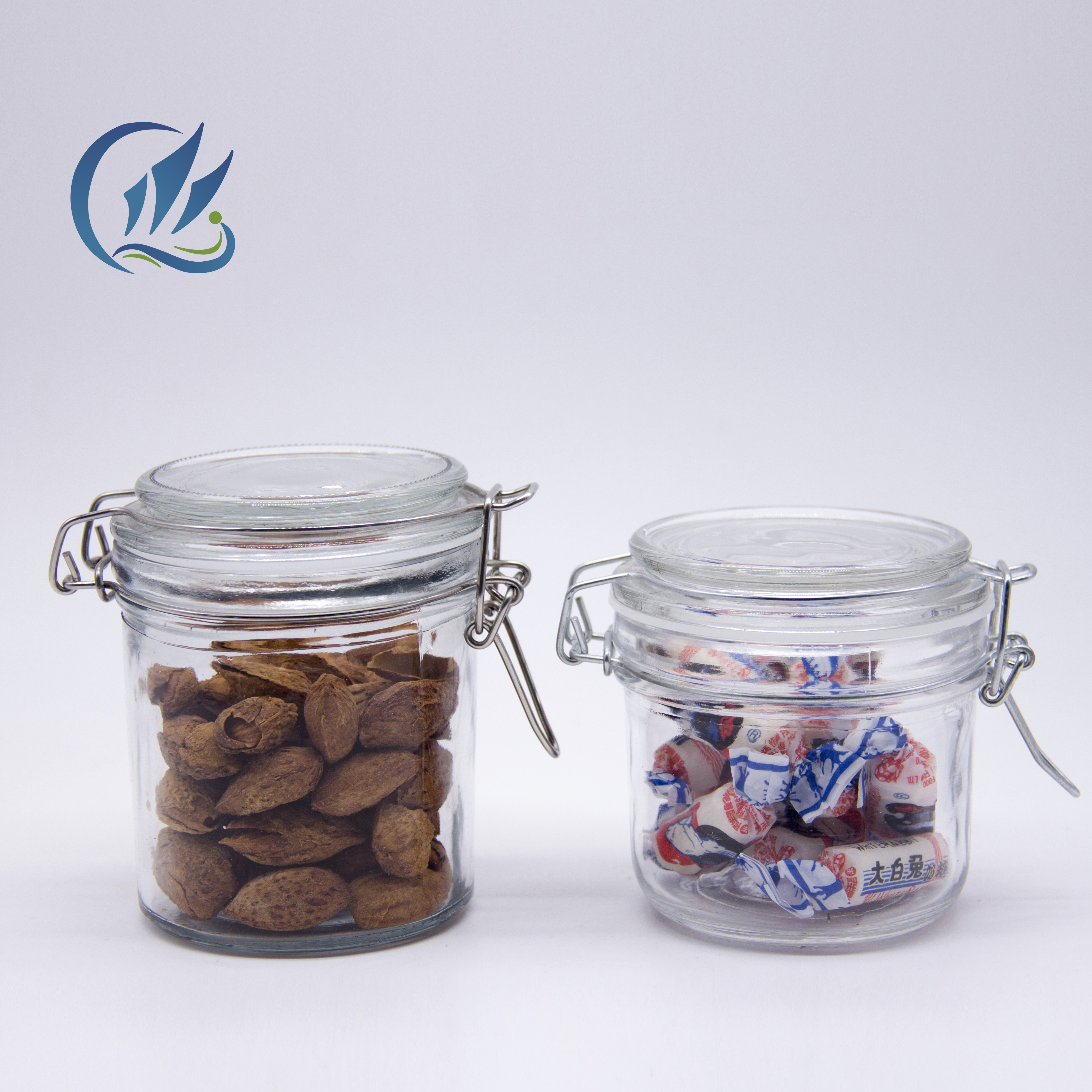 150ml Food Grade Clear Glass Storage Jar with Clip Top Lid