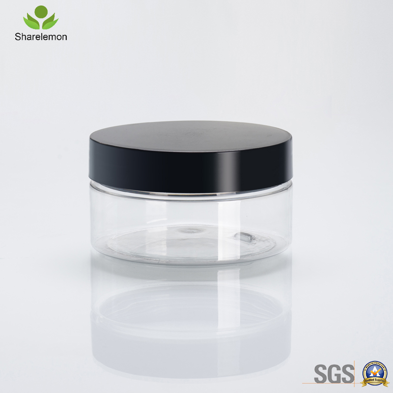 150ml Food Grade PET Bath Salt Face Cream Body Butter Cosmetic Empty Frosted Matte Plastic Jar with Plastic Aluminum Lid Cap