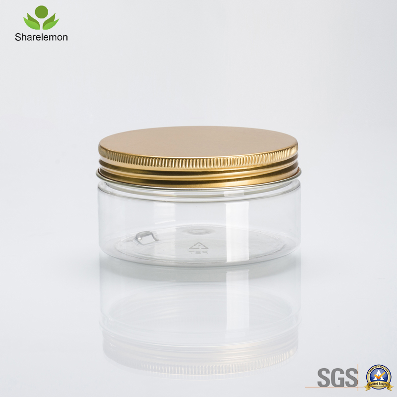 150ml Food Grade PET Bath Salt Face Cream Body Butter Cosmetic Empty Frosted Matte Plastic Jar with Plastic Aluminum Lid Cap