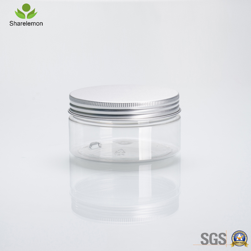 150ml Food Grade PET Bath Salt Face Cream Body Butter Cosmetic Empty Frosted Matte Plastic Jar with Plastic Aluminum Lid Cap