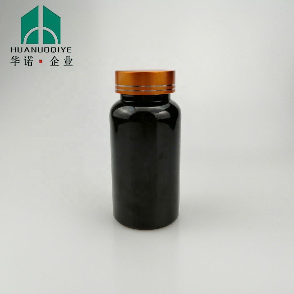 150ml Plastic PET Pharmacy Medical Supplement Amber Pill Bottle with White Screw Cap for Capsules and Softgels