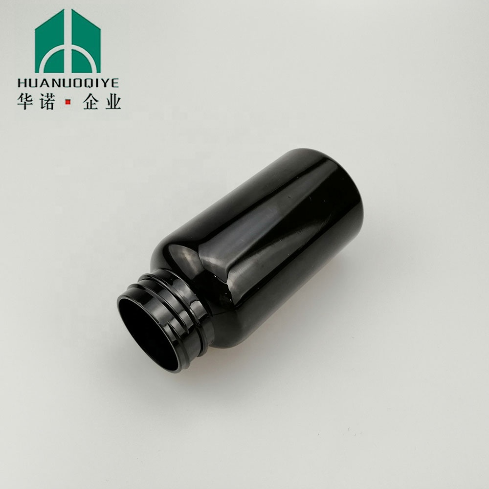 150ml Plastic PET Pharmacy Medical Supplement Amber Pill Bottle with White Screw Cap for Capsules and Softgels