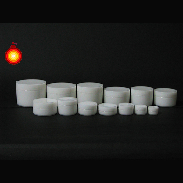 150ml White PP double wall cream jar with cap