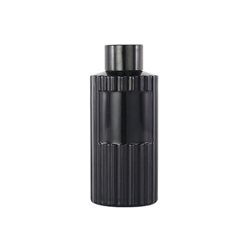 150ml black round glass reed diffuser bottle