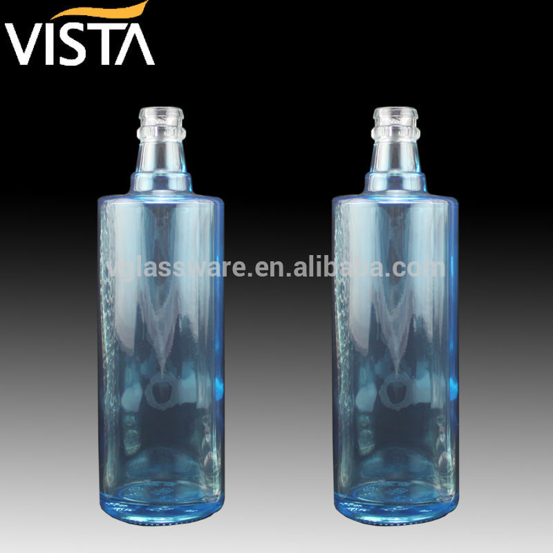 150ml blue flint color glass bottle for liquor