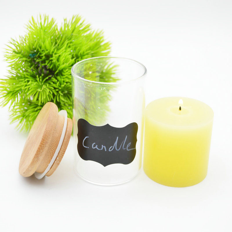 150ml candy glass jar,glass sugar storage jar ,candle jar with bamboo lid