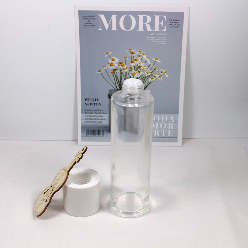 150ml clear glass Toner bottle with silver white cover high-capacity container