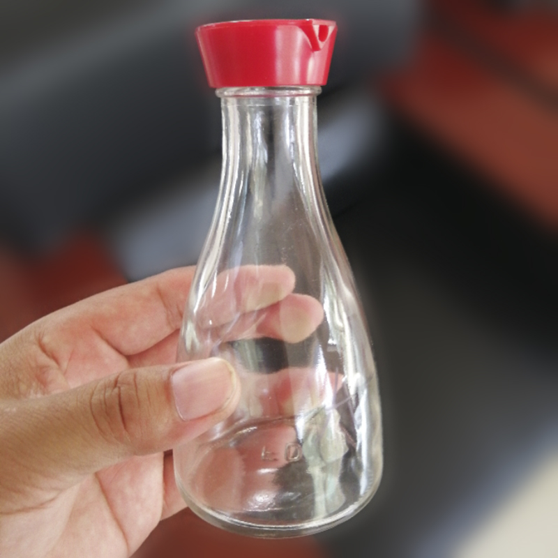 150ml clear plastic cover glass bbq sauce bottle in packaging,manufacturer soy sauce bottle with plastic cap
