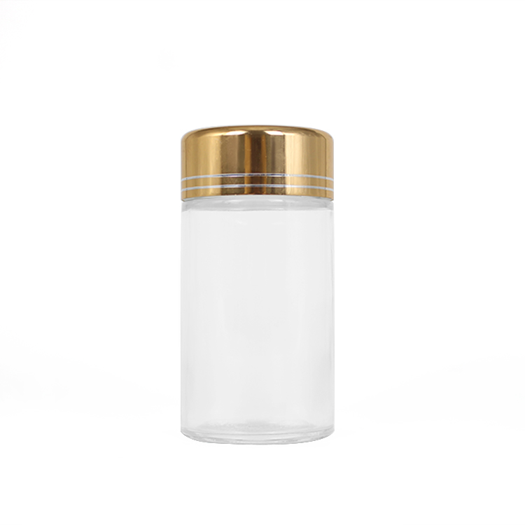 150ml custom empty clear glass medicine capsule pill bottle packaging