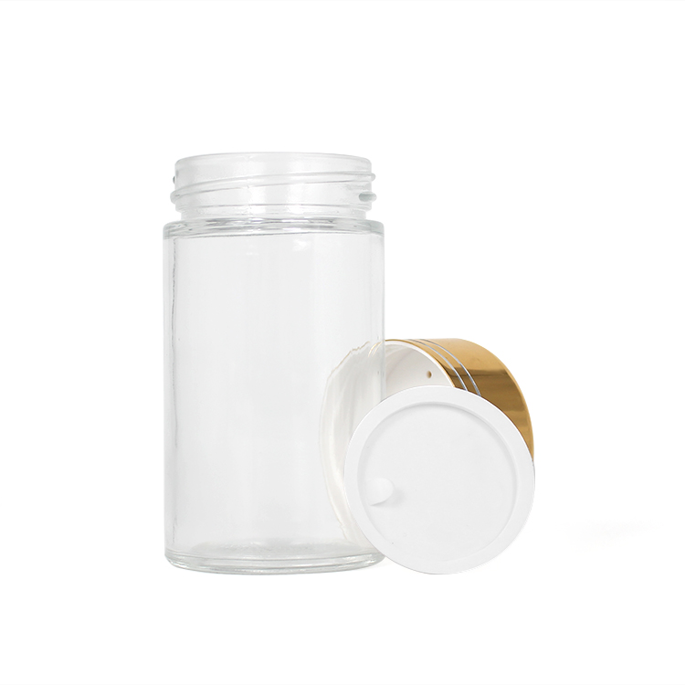 150ml custom empty clear glass medicine capsule pill bottle packaging