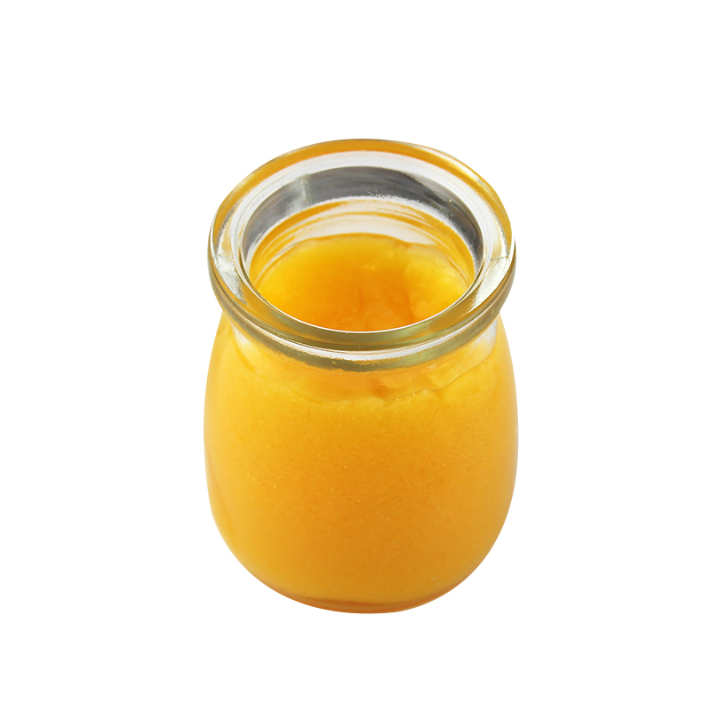 150ml customized logo glass jelly jar glass dessert jar with white plastic cap frasco de vidrio