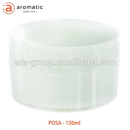150ml cylinder PP plastic white cosmetic cream jar