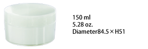 150ml cylinder PP plastic white cosmetic cream jar