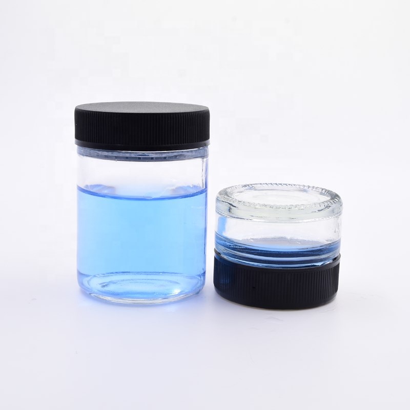 150ml glass container flower packaging hemp glass jar smell proof container custom logo weed oil child resistant glass jars