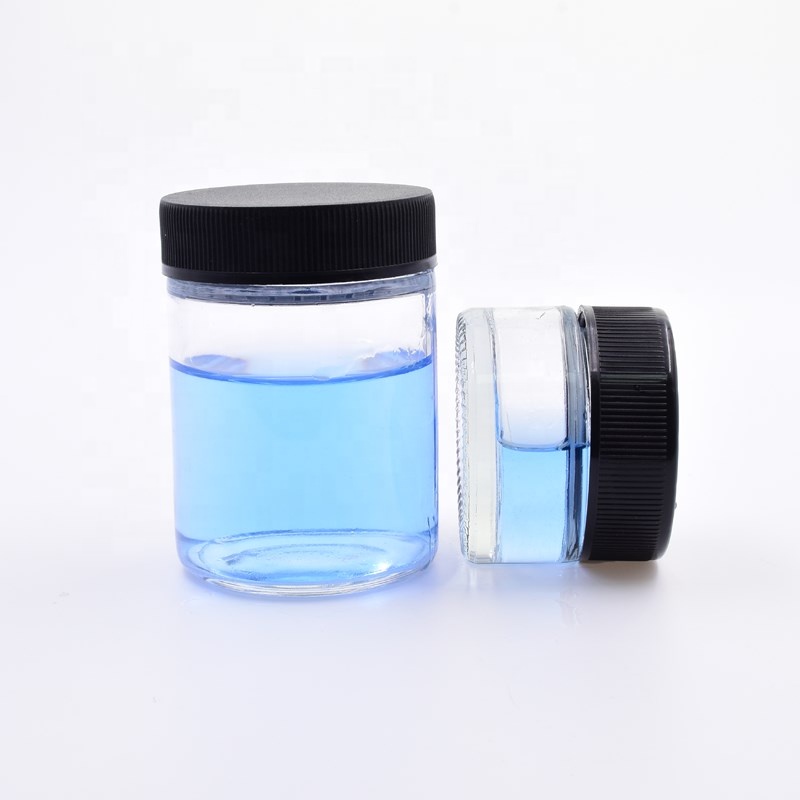 150ml glass container flower packaging hemp glass jar smell proof container custom logo weed oil child resistant glass jars