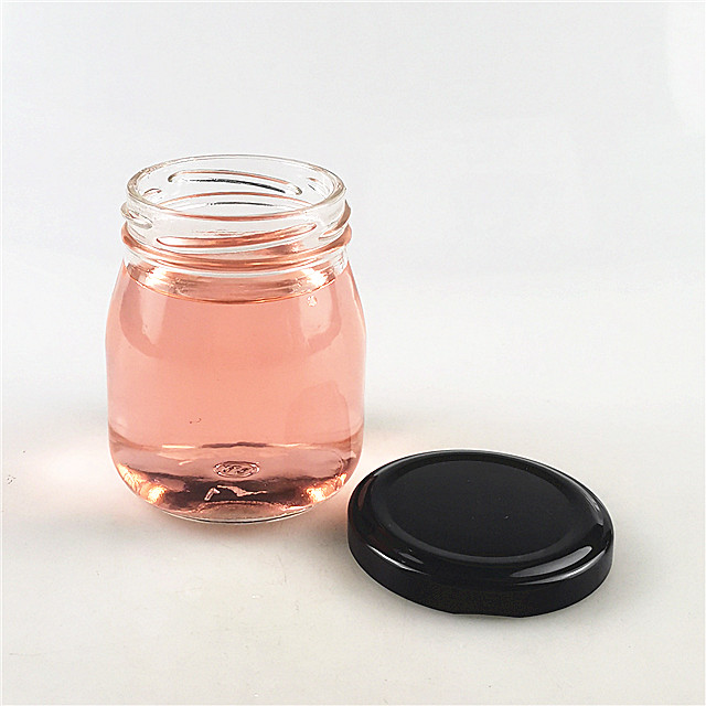 150ml glass containers storage jar food for pudding with metal lid