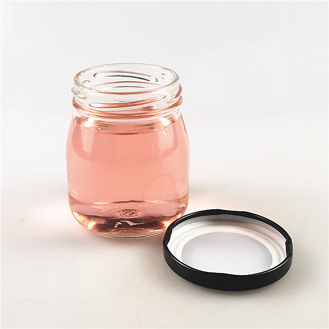 150ml glass containers storage jar food for pudding with metal lid