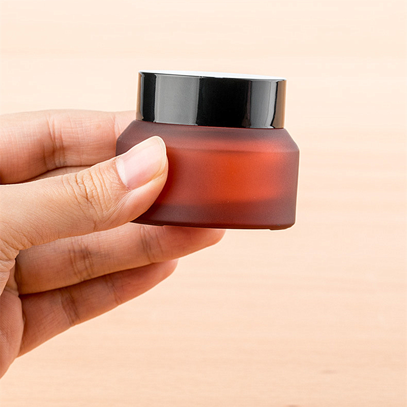 150ml glass silver cosmetic jar in bulk amber cosmetic glass jar 4oz