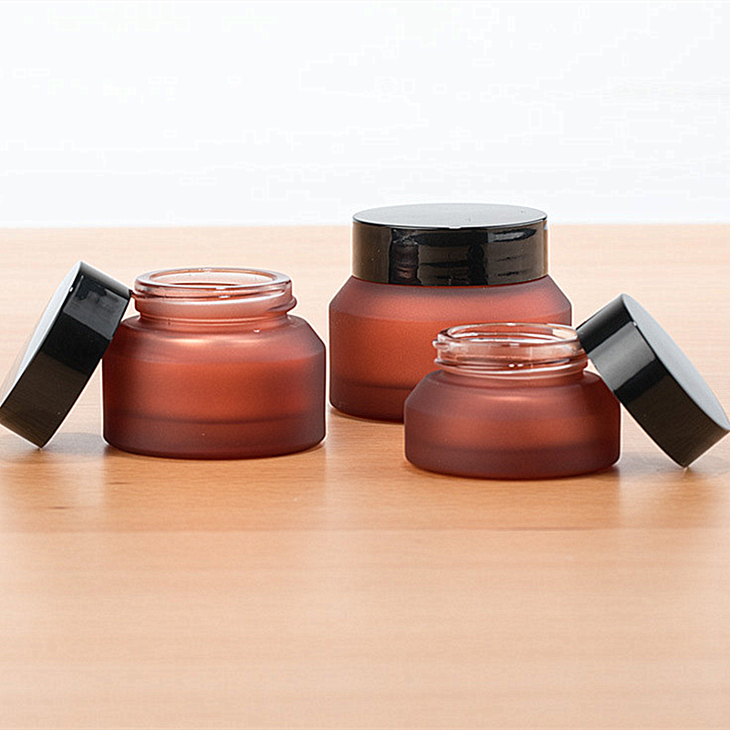 150ml glass silver cosmetic jar in bulk amber cosmetic glass jar 4oz