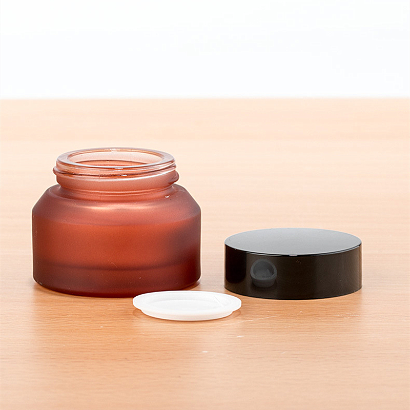 150ml glass silver cosmetic jar in bulk amber cosmetic glass jar 4oz