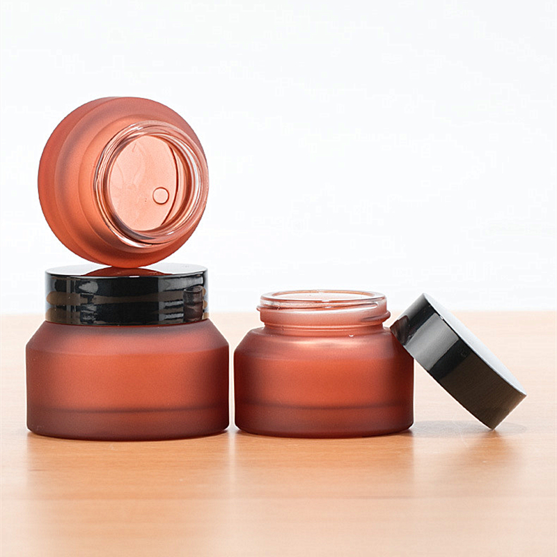 150ml glass silver cosmetic jar in bulk amber cosmetic glass jar 4oz