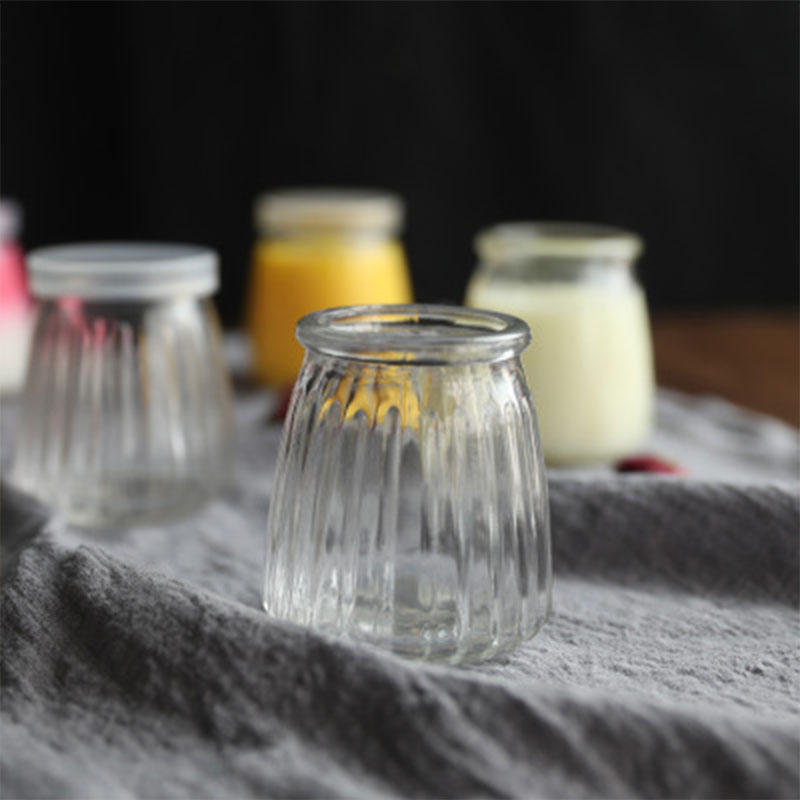 150ml patch glass jar with plastic lid clear glass jar