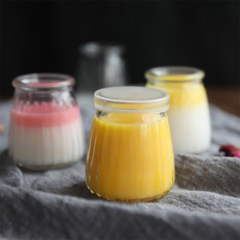 150ml patch glass jar with plastic lid clear glass jar