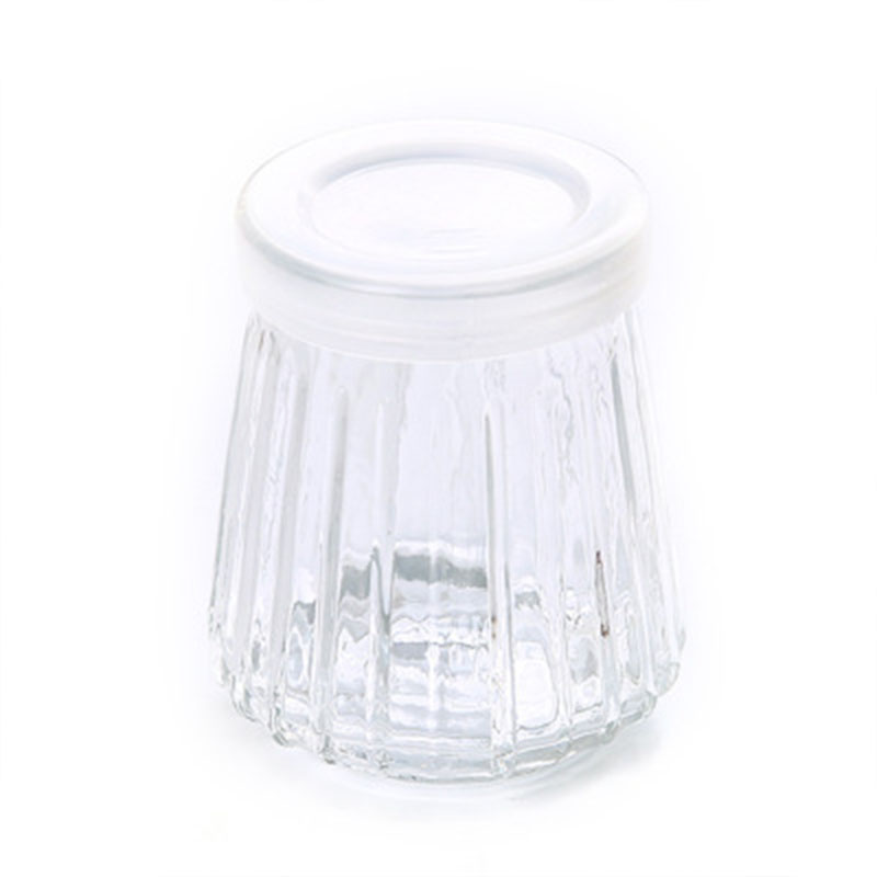150ml patch glass jar with plastic lid clear glass jar