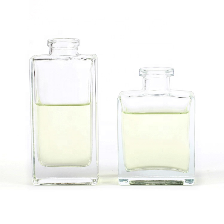 150ml rectangle shape clear glass diffuser glass bottle air aroma with cork