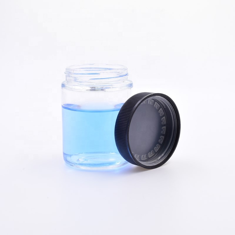 150ml transparent round fancy perfume bottle medicated cream jar with sealed candle holder glass jars with child resistant lid