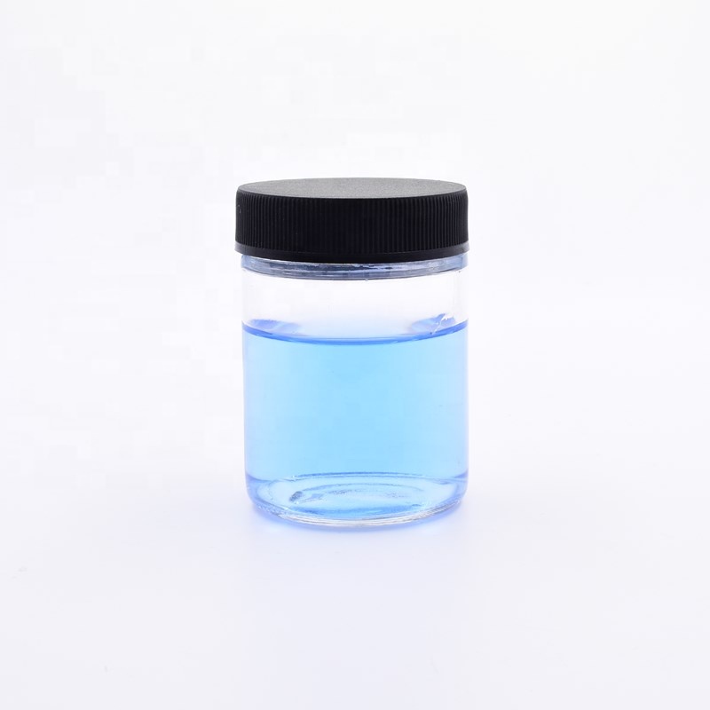 150ml transparent round fancy perfume bottle medicated cream jar with sealed candle holder glass jars with child resistant lid