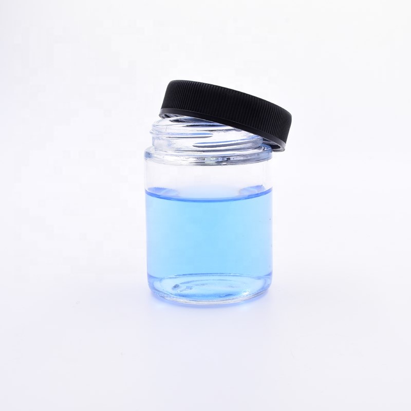 150ml transparent round fancy perfume bottle medicated cream jar with sealed candle holder glass jars with child resistant lid