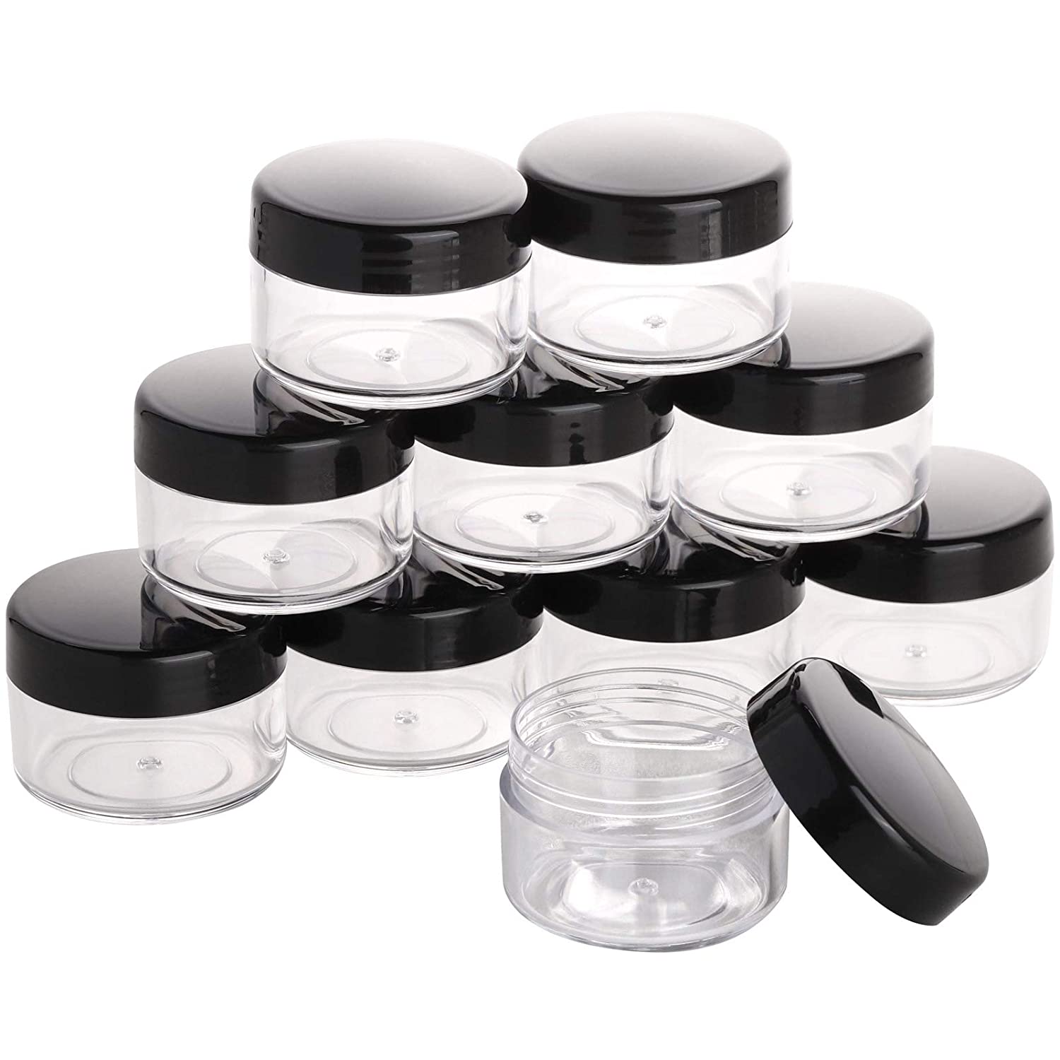15G 1/2 oz Clear Jars Cosmetic Empty Pot Travel Sample Cream Container