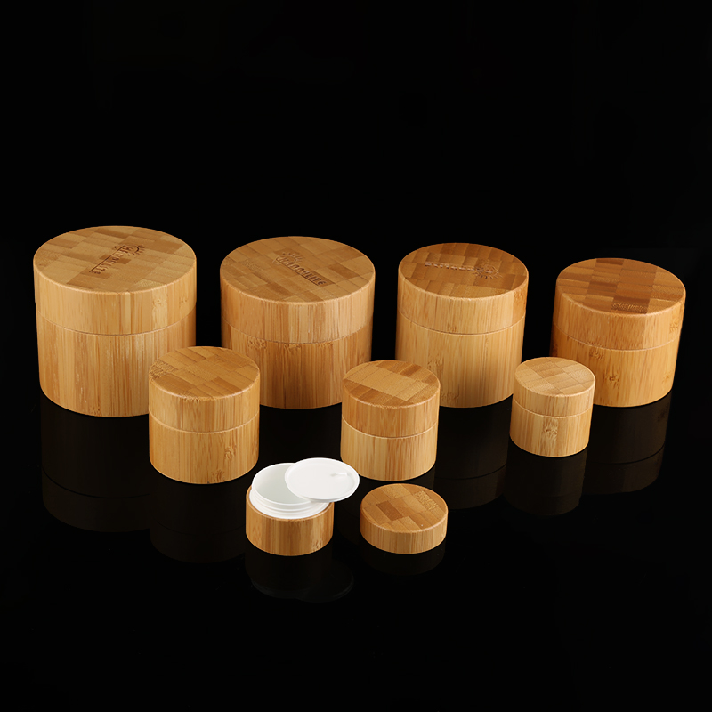 15G Cosmetic Cream Jar with Bamboo Lid