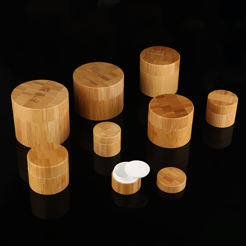 15G Cosmetic Cream Jar with Bamboo Lid