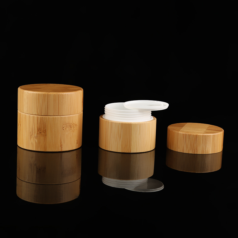 15G Cosmetic Cream Jar with Bamboo Lid
