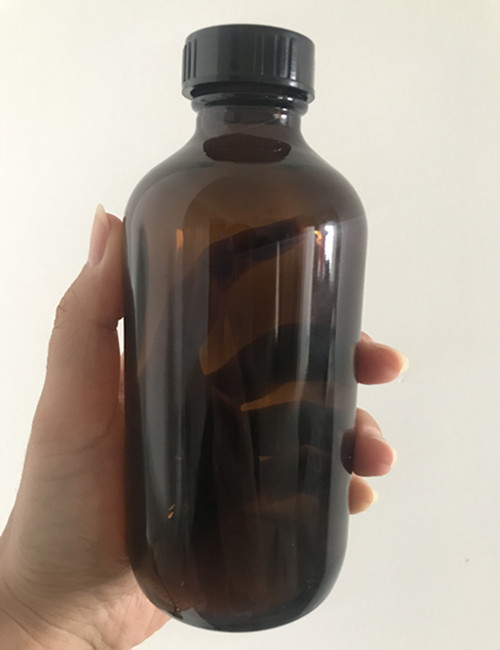15ML 30ML 60ML 120ML 250ml 500ML 1000MLamber transparent boston glass bottle for soft beverage/ milk with black cap