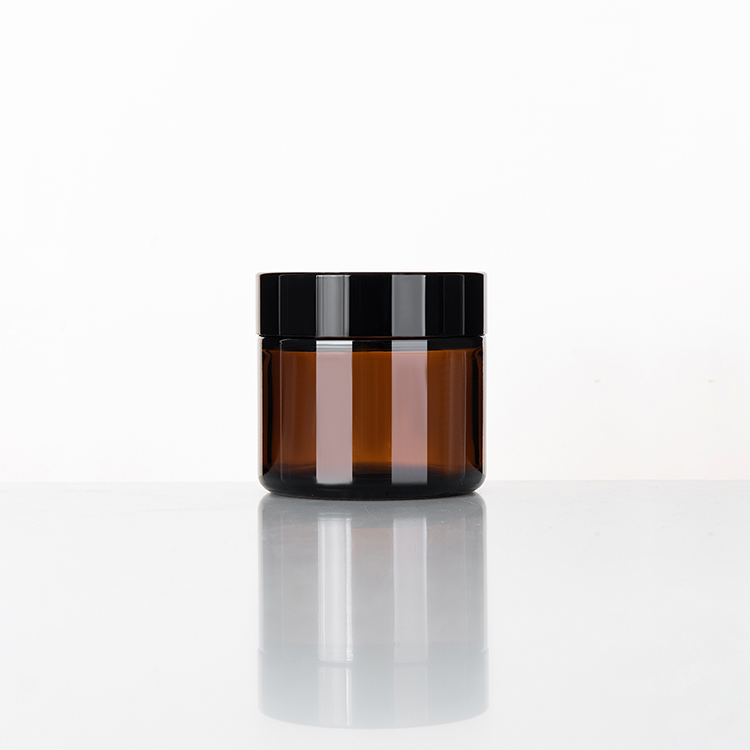 15Ml 20g 30Ml 50Ml Frosted Amber Clear Blue glass Cream Jar With Aluminum Screw Lid