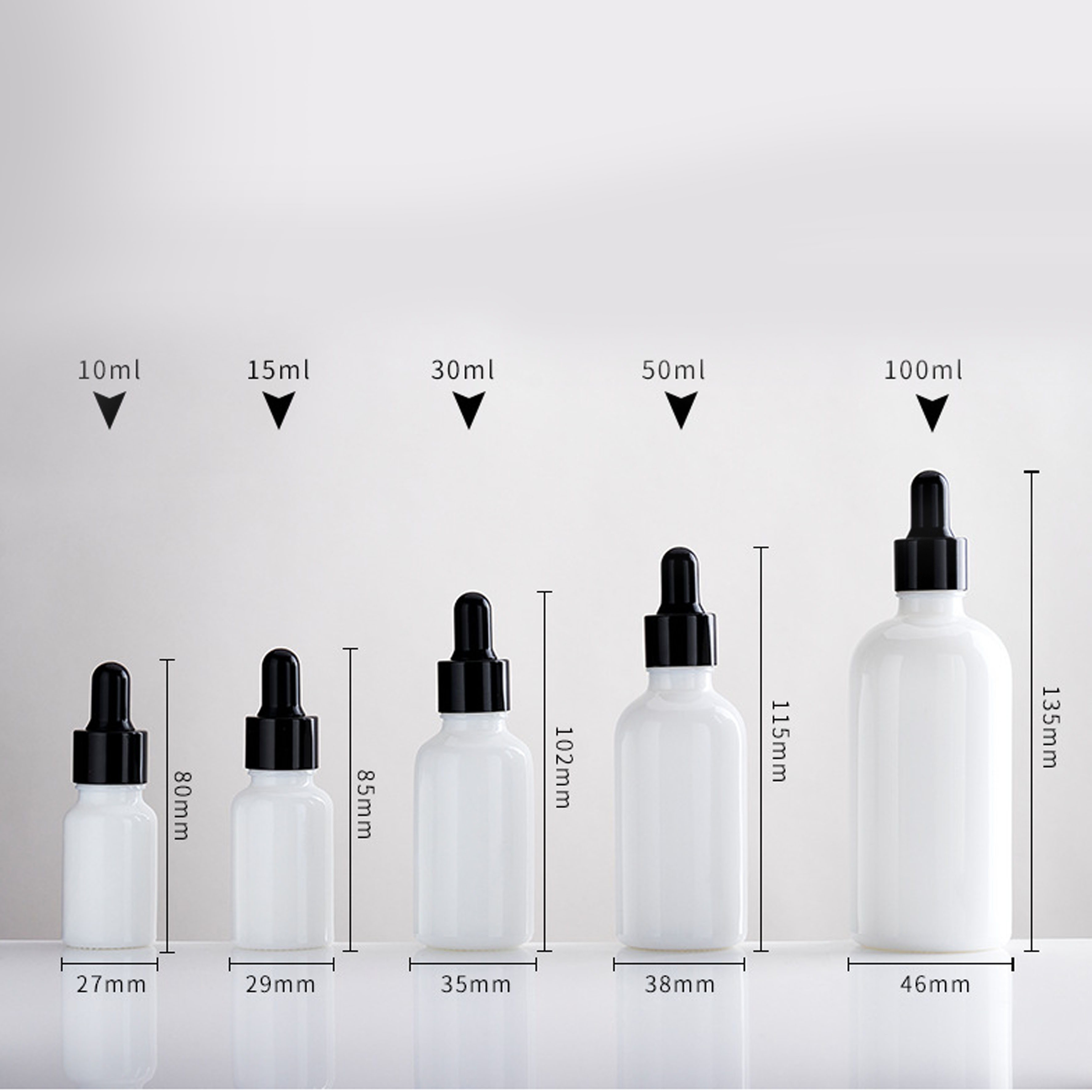 15Ml 30Ml White Glass Dropper Bottle
