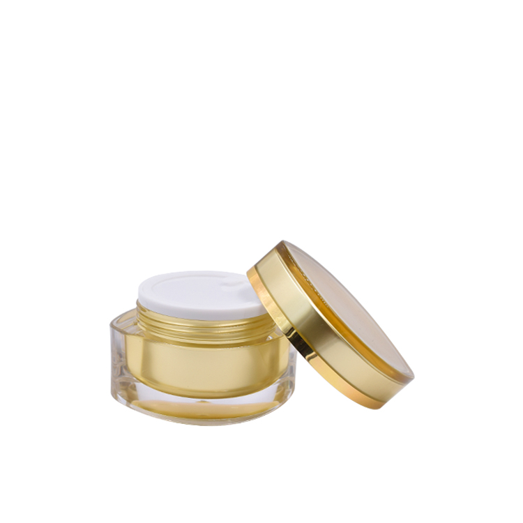 15g 1oz 30g 50g double wall eye shape gold silver purple acrylic bottle cosmetic eye face cream jar skin care packaging with