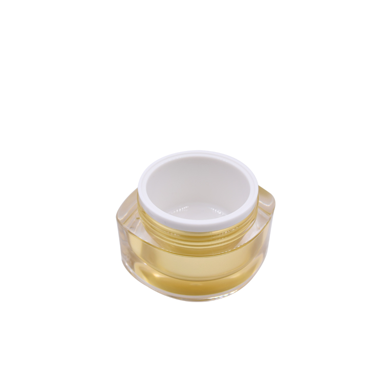 15g 1oz 30g 50g double wall eye shape gold silver purple acrylic bottle cosmetic eye face cream jar skin care packaging with