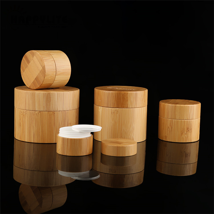 15g 20g 30g 50g 100g 150g 200g 250g Empty Amber Lotion Container Bamboo Pet Cosmetic Bamboo Cream Jars