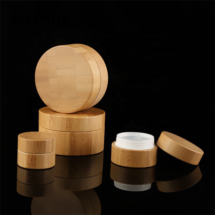 15g/20g/30g/50g/100g/150g/200g/250g Full Bamboo Jar Luxury Cosmetic Container Bamboo Skin Care Cream Lotion Jars