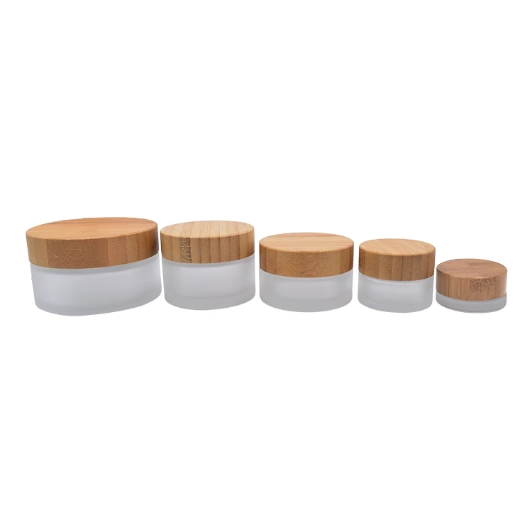 15g 20g 30g 50g 100g Cosmetic Packaging Natural Bamboo Glass Jar With Bamboo Lid