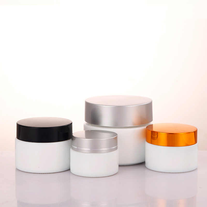 15g 20g 30g 50g 100g Porcelain Glass Cosmetic Cream Jar with Gold Silver Black or White PP Cap