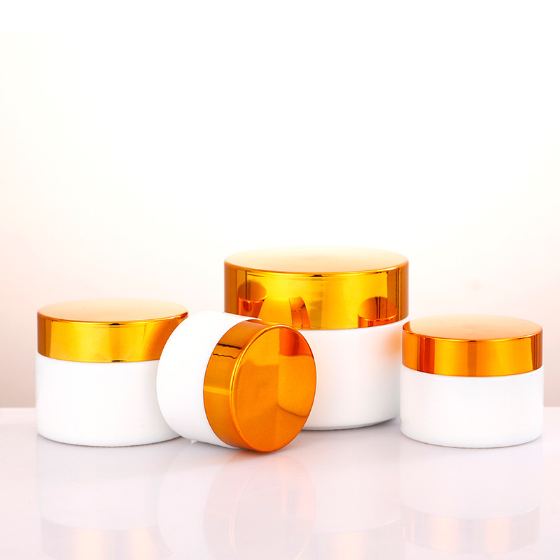 15g 20g 30g 50g 100g Porcelain Glass Cosmetic Cream Jar with Gold Silver Black or White PP Cap