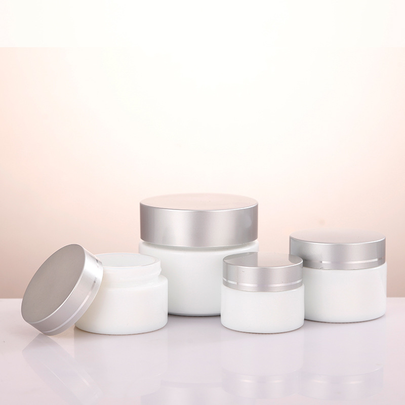 15g 20g 30g 50g 100g Porcelain Glass Cosmetic Cream Jar with Gold Silver Black or White PP Cap